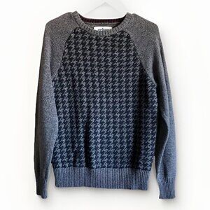 Urban Pipeline Crew Neck Sweater - Men's Size Small - Houndstooth Gray Black